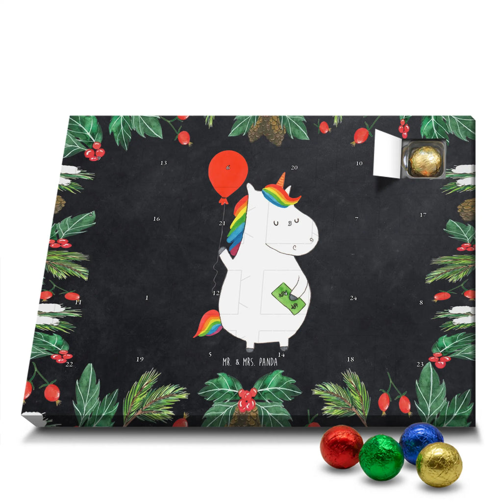 Chocolate advent calendar unicorn balloon fun, lifelong, girlfriend, balloon, joy, money, saying, gift