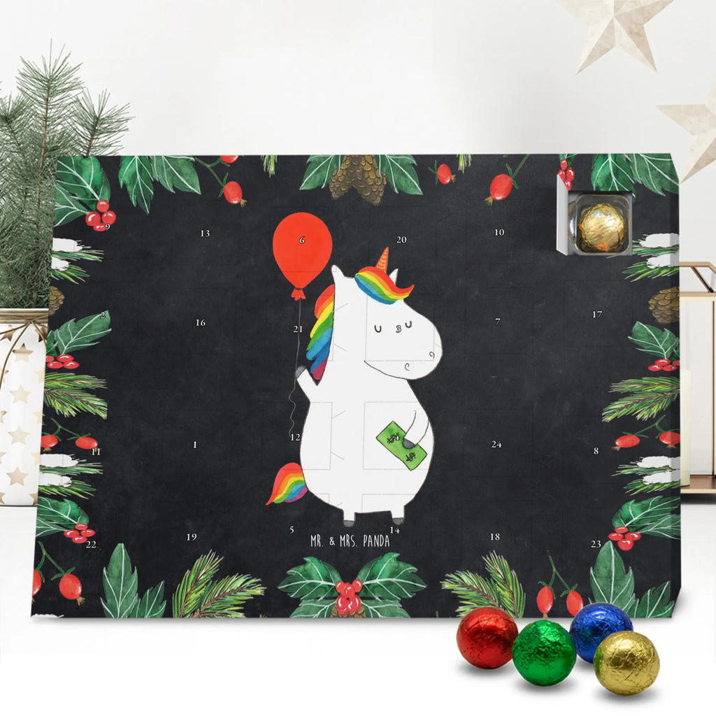 Chocolate advent calendar unicorn balloon fun, lifelong, girlfriend, balloon, joy, money, saying, gift