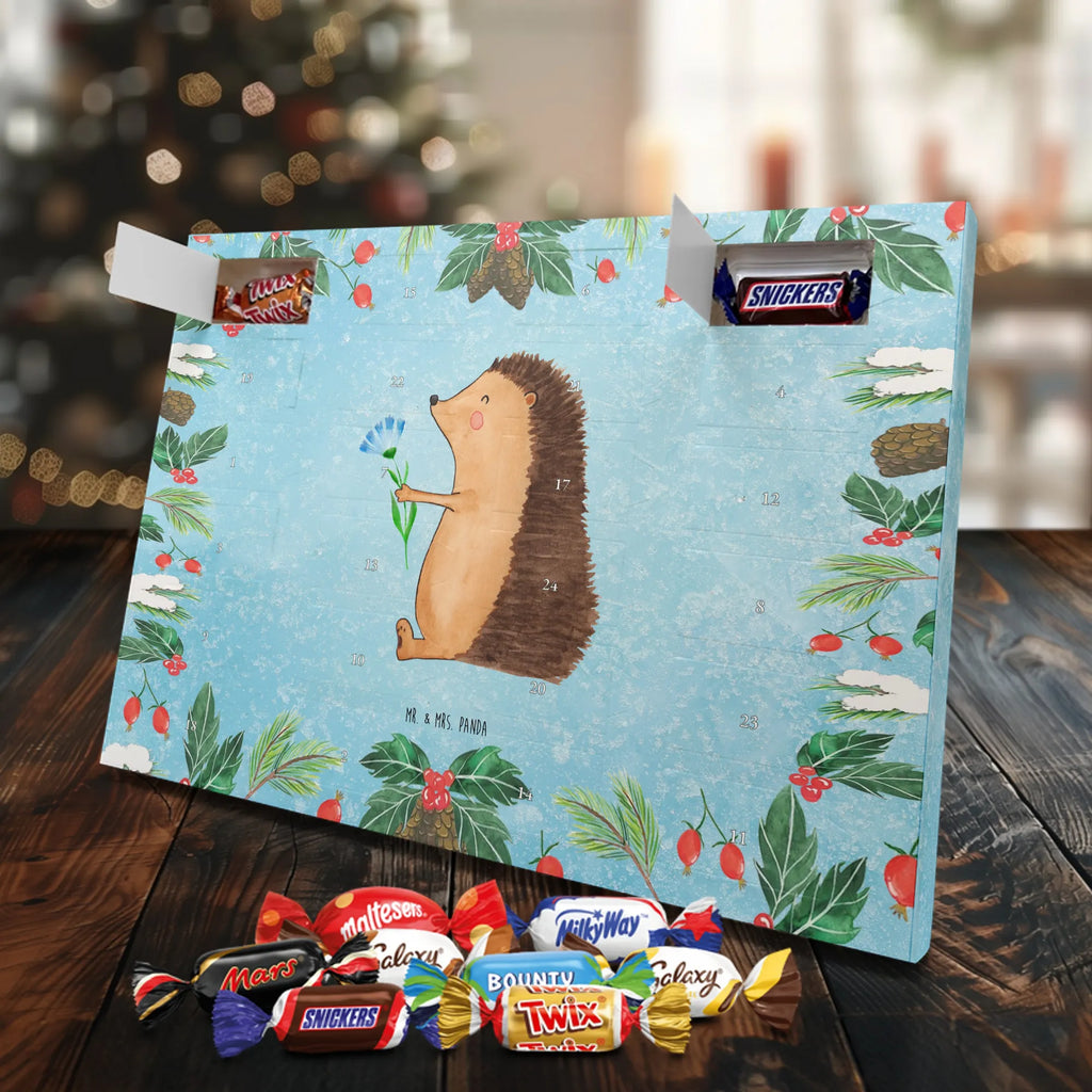 Chocolate advent calendar Hedgehog Flower gift ideas, gifts, small animals, good mood, cute, funny sayings, cute animal motives, hand drawn, special gifts, card, animal lover, hospital, illness, get well soon, recovery wishes, sick, visit