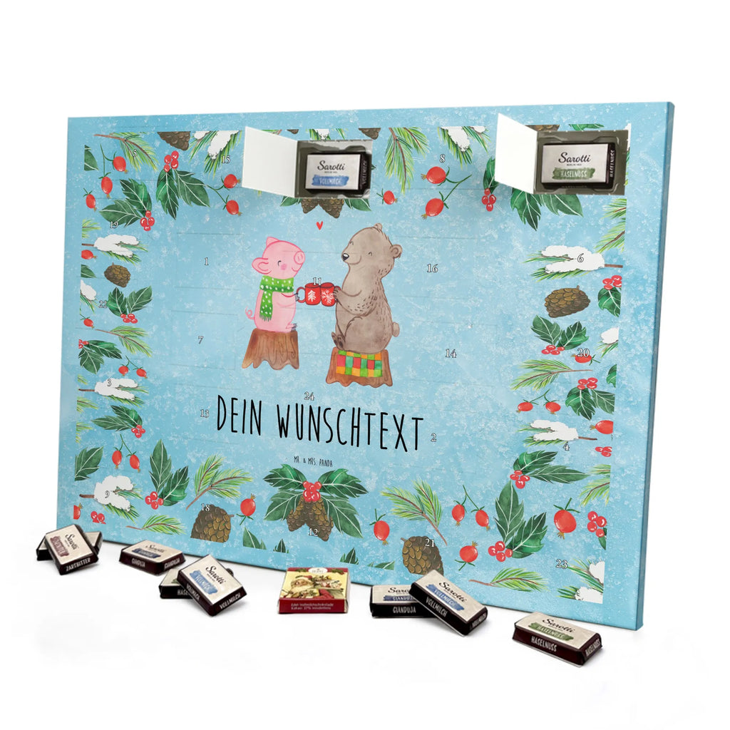 Adventskalender mit Namen Glühschwein Sause Personalisierter Adventskalender, Adventskalender mit Namen, Wintermotiv, Weihnachtsdeko, Weihnachten, Winter, Heiligabend, Advent, Nikolaus, Prost, Weihnachtszeit, Alles Gute, Bär, Schwein