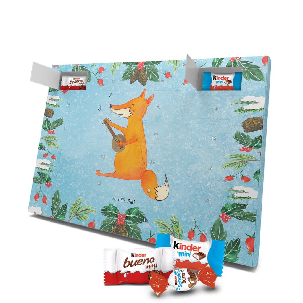 Chocolate advent calendar Fox guitar forest wildlife, clever as a fox, foxes, animal lover, music saying, singer, gift musician, guitar, musician