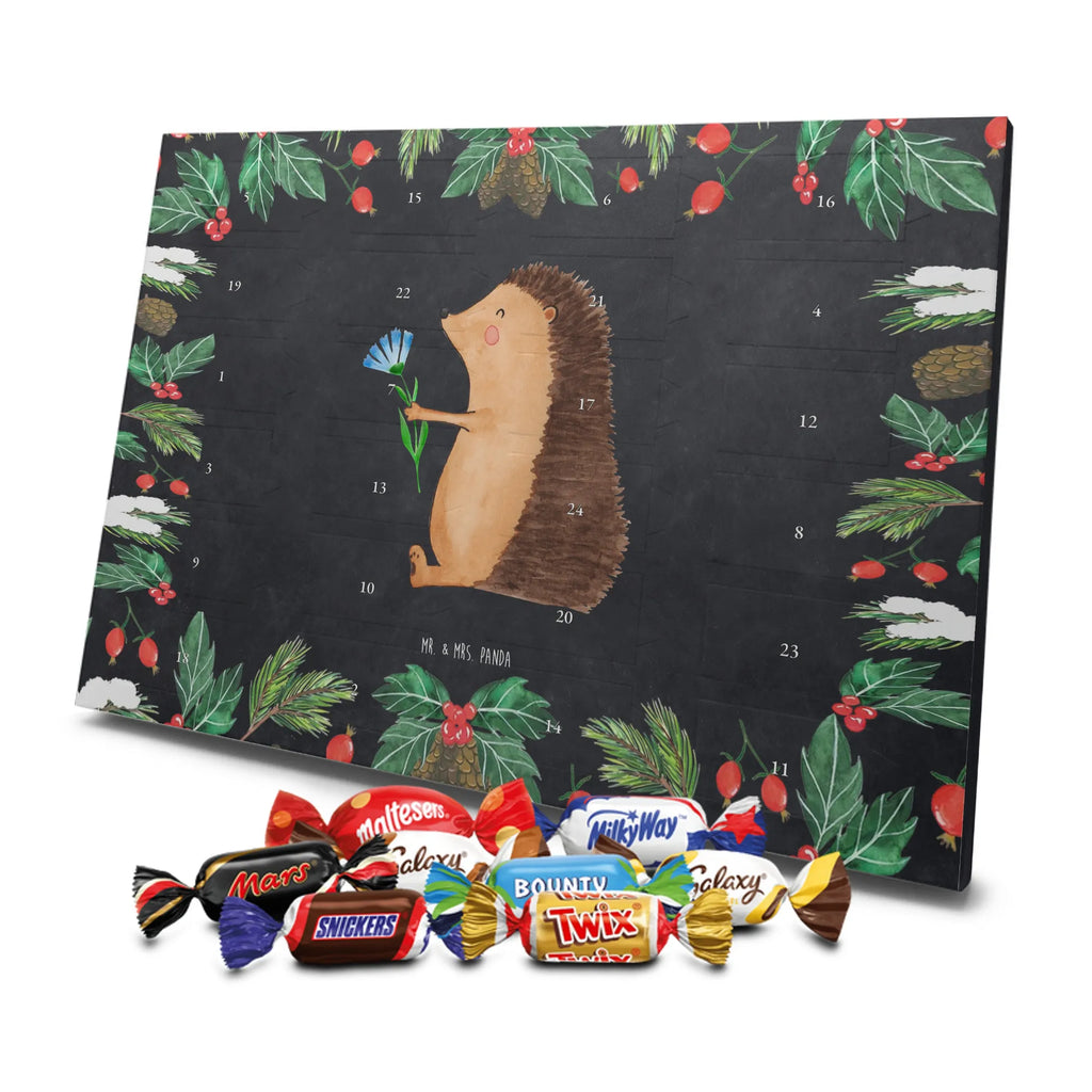 Chocolate advent calendar Hedgehog Flower gift ideas, gifts, small animals, good mood, cute, funny sayings, cute animal motives, hand drawn, special gifts, card, animal lover, hospital, illness, get well soon, recovery wishes, sick, visit
