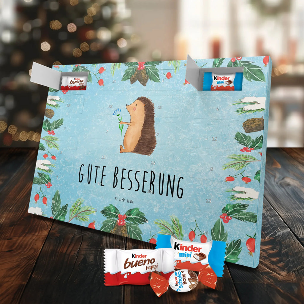 Chocolate advent calendar Hedgehog Flower gift ideas, gifts, small animals, good mood, cute, funny sayings, cute animal motives, hand drawn, special gifts, card, animal lover, hospital, illness, get well soon, recovery wishes, sick, visit