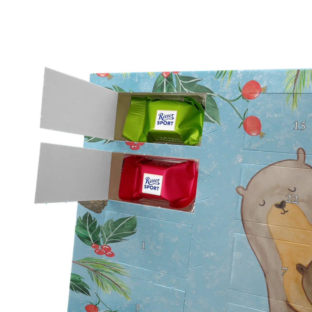 Chocolate advent calendar otter child mammal, predator, gifts for people in love, gift ideas for animal lovers, animal, aquatic animal, marten, otter gifts, water mammal, water, water animal, sea otter, animal lover, European otter, baby otter, Otter Sea Otter Lake Otter