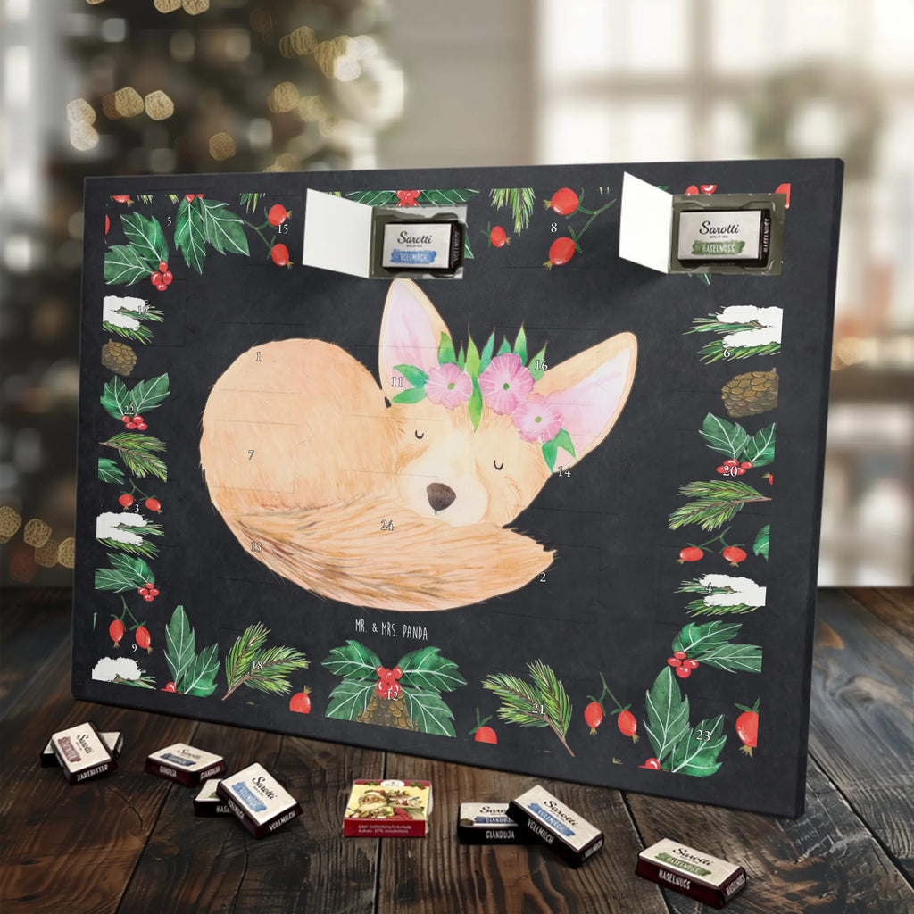 Chocolate advent calendar desert fox Flower Africa, flowers, wreath of flowers, desert, desert fox