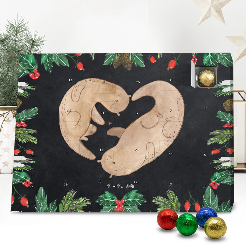 Chocolate advent calendar otter Heart mammal, predator, gifts for people in love, gift ideas for animal lovers, animal, aquatic animal, marten, otter gifts, water mammal, water, water animal, sea otter, animal lover, European otter, baby otter, heart, anniversary, love gift, life together, wedding day, proof of love, better half