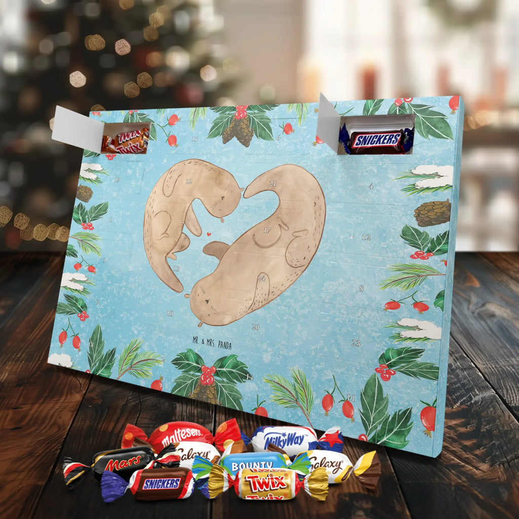 Chocolate advent calendar otter Heart mammal, predator, gifts for people in love, gift ideas for animal lovers, animal, aquatic animal, marten, otter gifts, water mammal, water, water animal, sea otter, animal lover, European otter, baby otter, heart, anniversary, love gift, life together, wedding day, proof of love, better half