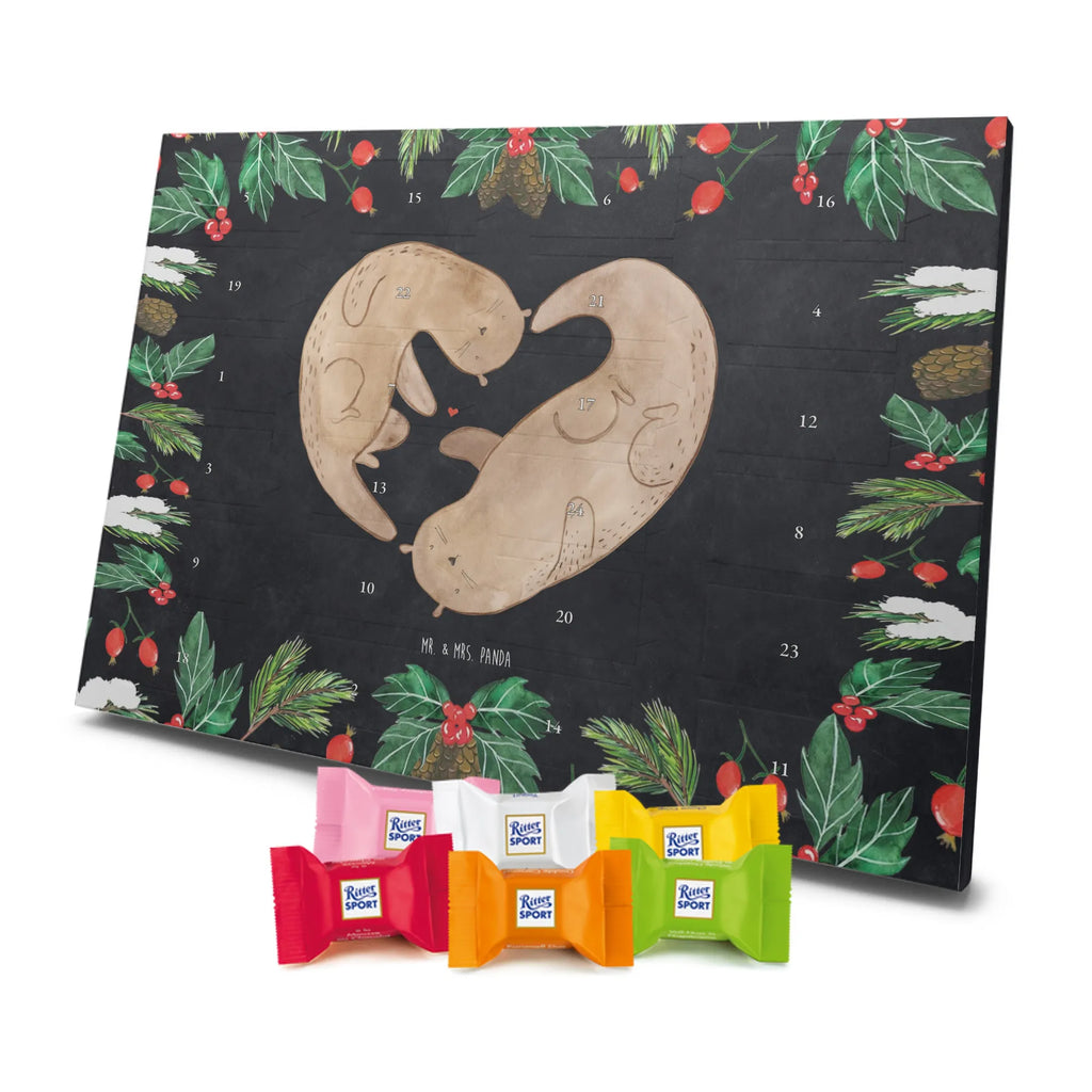Chocolate advent calendar otter Heart mammal, predator, gifts for people in love, gift ideas for animal lovers, animal, aquatic animal, marten, otter gifts, water mammal, water, water animal, sea otter, animal lover, European otter, baby otter, heart, anniversary, love gift, life together, wedding day, proof of love, better half