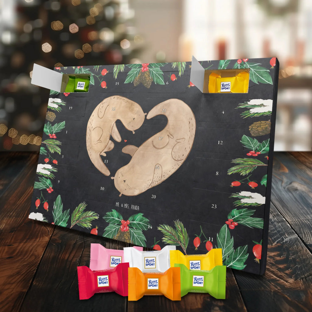 Chocolate advent calendar otter Heart mammal, predator, gifts for people in love, gift ideas for animal lovers, animal, aquatic animal, marten, otter gifts, water mammal, water, water animal, sea otter, animal lover, European otter, baby otter, heart, anniversary, love gift, life together, wedding day, proof of love, better half