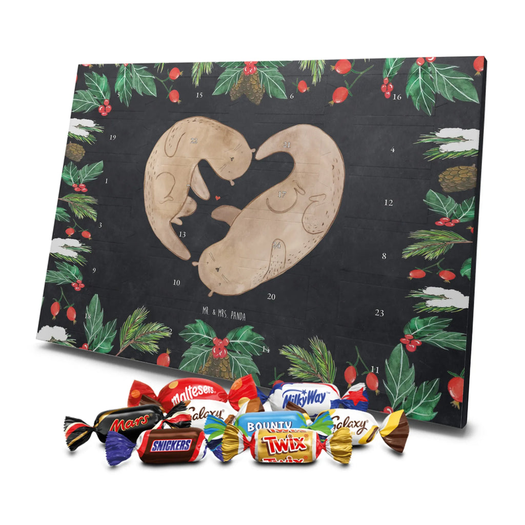 Chocolate advent calendar otter Heart mammal, predator, gifts for people in love, gift ideas for animal lovers, animal, aquatic animal, marten, otter gifts, water mammal, water, water animal, sea otter, animal lover, European otter, baby otter, heart, anniversary, love gift, life together, wedding day, proof of love, better half