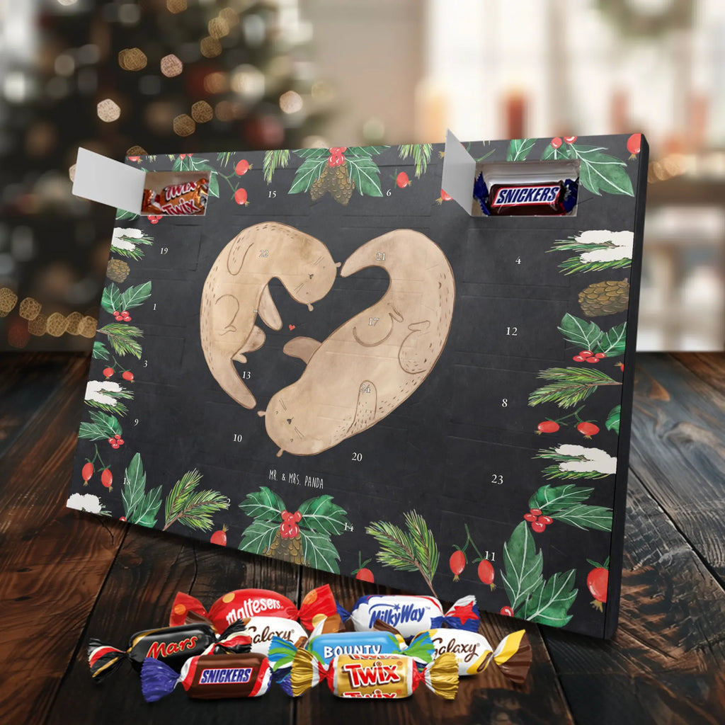 Chocolate advent calendar otter Heart mammal, predator, gifts for people in love, gift ideas for animal lovers, animal, aquatic animal, marten, otter gifts, water mammal, water, water animal, sea otter, animal lover, European otter, baby otter, heart, anniversary, love gift, life together, wedding day, proof of love, better half