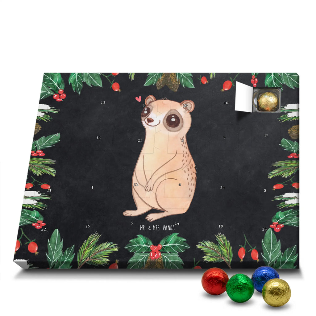 Chocolate advent calendar Slow loris Happy gift ideas, gifts, small animals, good mood, cute, funny sayings, cute animal motives, hand drawn, special gifts, card, animal lover