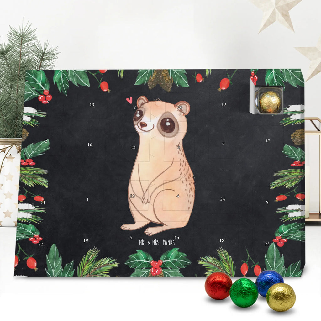 Chocolate advent calendar Slow loris Happy gift ideas, gifts, small animals, good mood, cute, funny sayings, cute animal motives, hand drawn, special gifts, card, animal lover