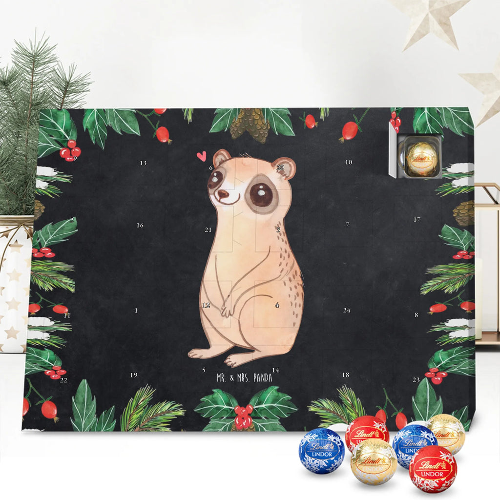 Chocolate advent calendar Slow loris Happy gift ideas, gifts, small animals, good mood, cute, funny sayings, cute animal motives, hand drawn, special gifts, card, animal lover