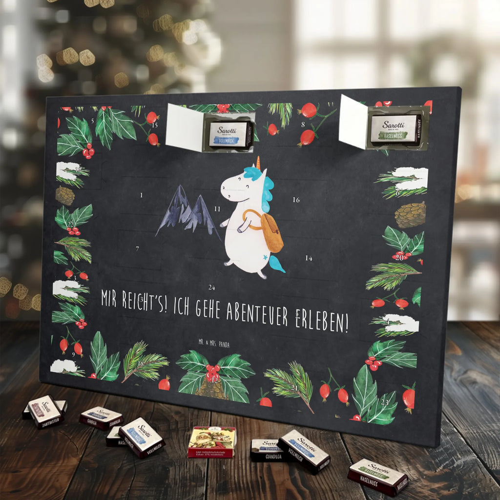 Chocolate advent calendar unicorn climber adventurer, travel, mountaineer, vacation, world traveler, adventure, mountains, world trip, explorer