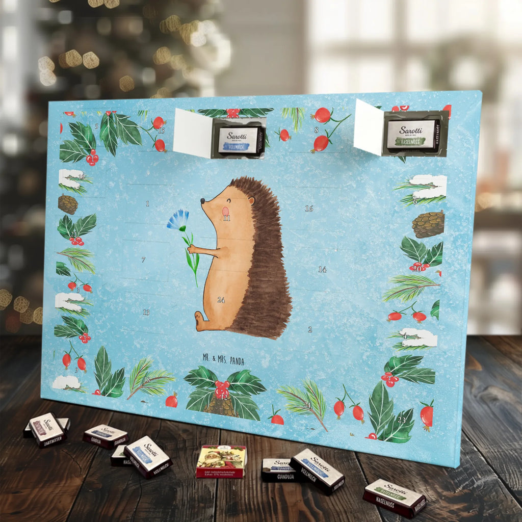 Chocolate advent calendar Hedgehog Flower gift ideas, gifts, small animals, good mood, cute, funny sayings, cute animal motives, hand drawn, special gifts, card, animal lover, hospital, illness, get well soon, recovery wishes, sick, visit