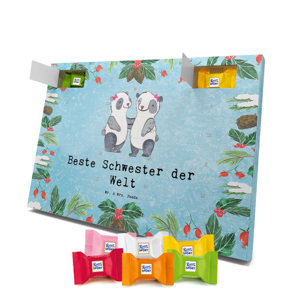 Chocolate advent calendar panda best sister in the world gift, birthday, gift idea, birthday present, giving, thank you, for, make you happy, gift tip, Gift, Best, Daughter, Siblings, Trifle, Sisters, Children
