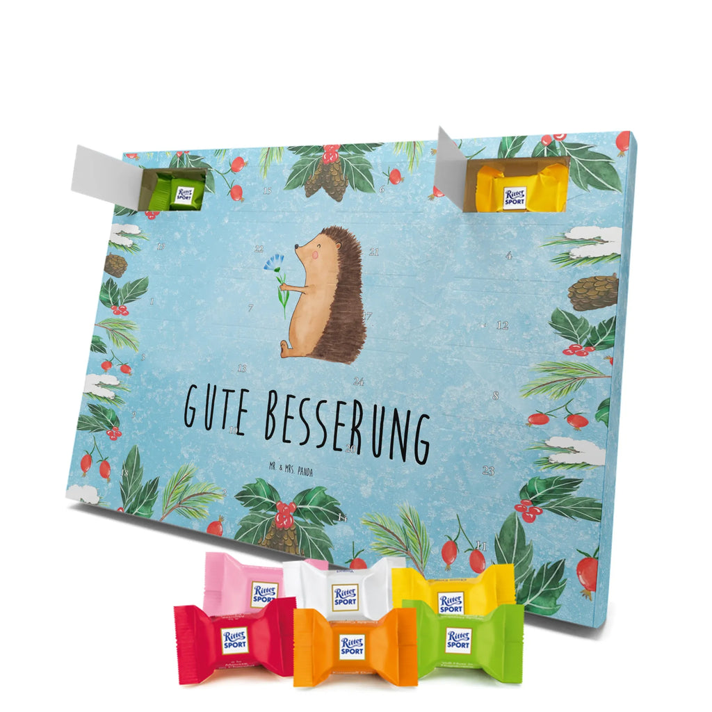 Chocolate advent calendar Hedgehog Flower gift ideas, gifts, small animals, good mood, cute, funny sayings, cute animal motives, hand drawn, special gifts, card, animal lover, hospital, illness, get well soon, recovery wishes, sick, visit