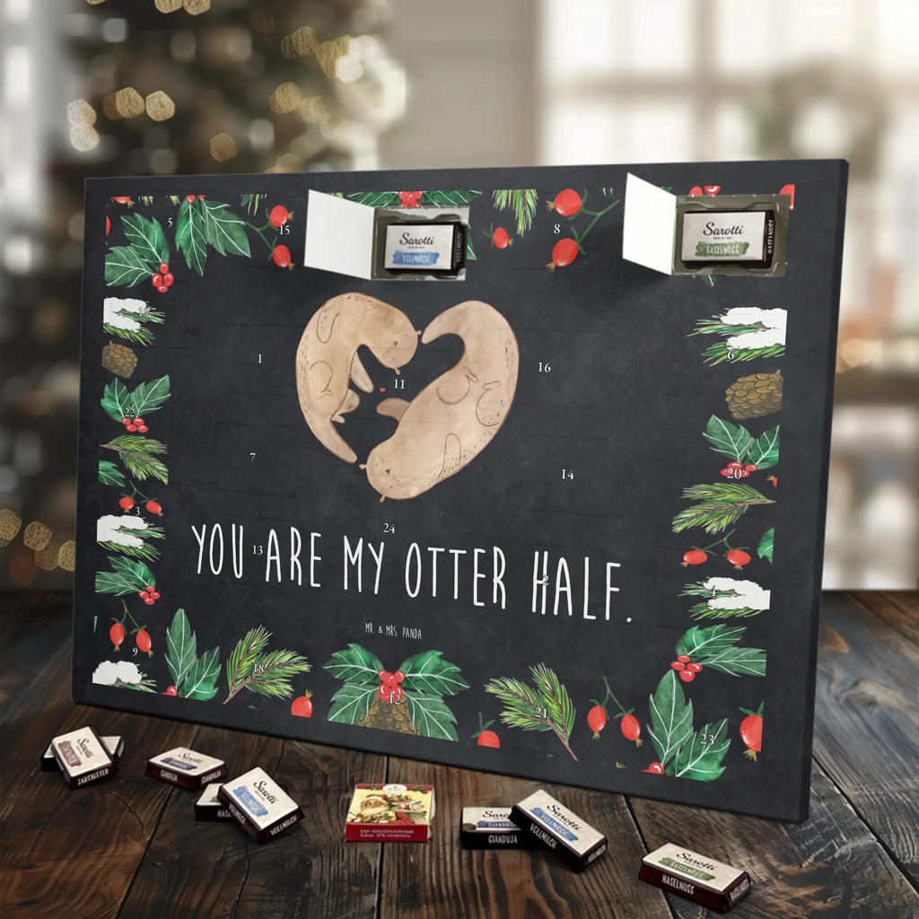 Chocolate advent calendar otter Heart mammal, predator, gifts for people in love, gift ideas for animal lovers, animal, aquatic animal, marten, otter gifts, water mammal, water, water animal, sea otter, animal lover, European otter, baby otter, heart, anniversary, love gift, life together, wedding day, proof of love, better half