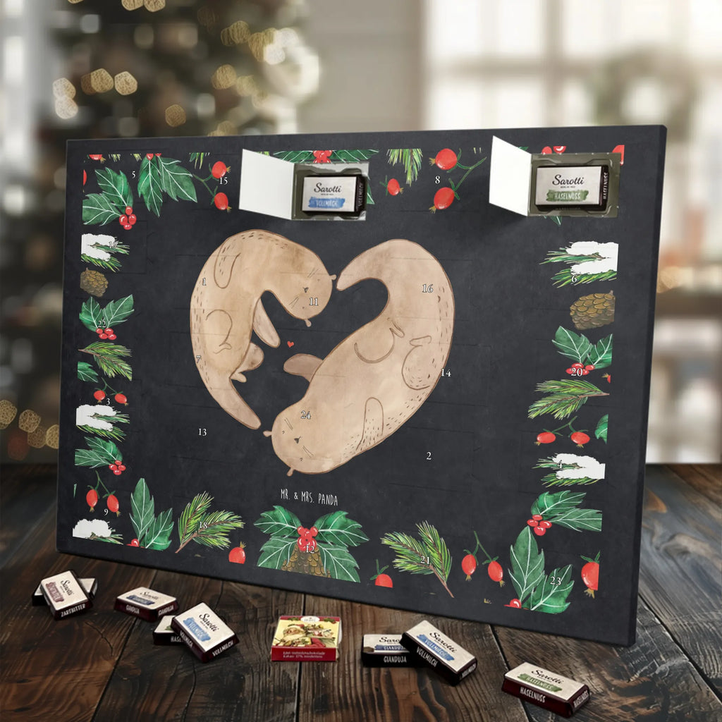 Chocolate advent calendar otter Heart mammal, predator, gifts for people in love, gift ideas for animal lovers, animal, aquatic animal, marten, otter gifts, water mammal, water, water animal, sea otter, animal lover, European otter, baby otter, heart, anniversary, love gift, life together, wedding day, proof of love, better half