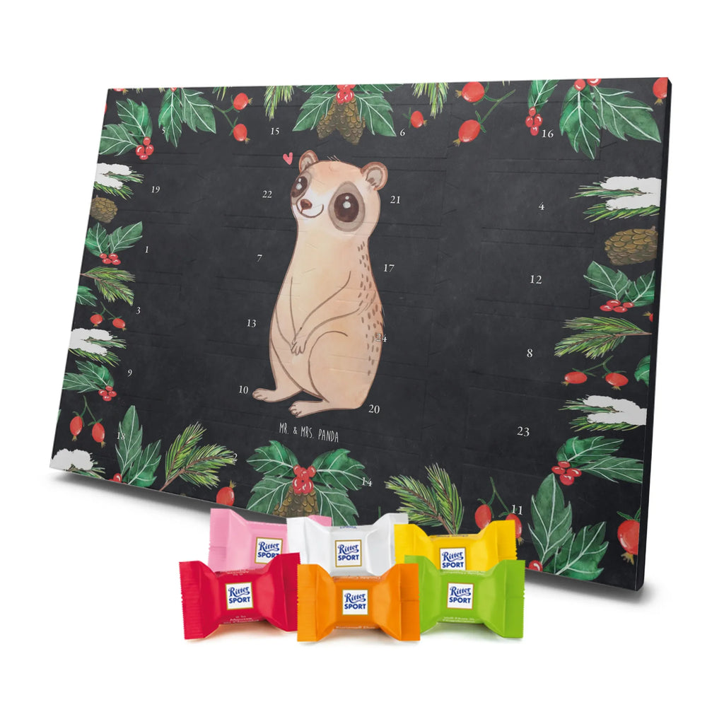 Chocolate advent calendar Slow loris Happy gift ideas, gifts, small animals, good mood, cute, funny sayings, cute animal motives, hand drawn, special gifts, card, animal lover