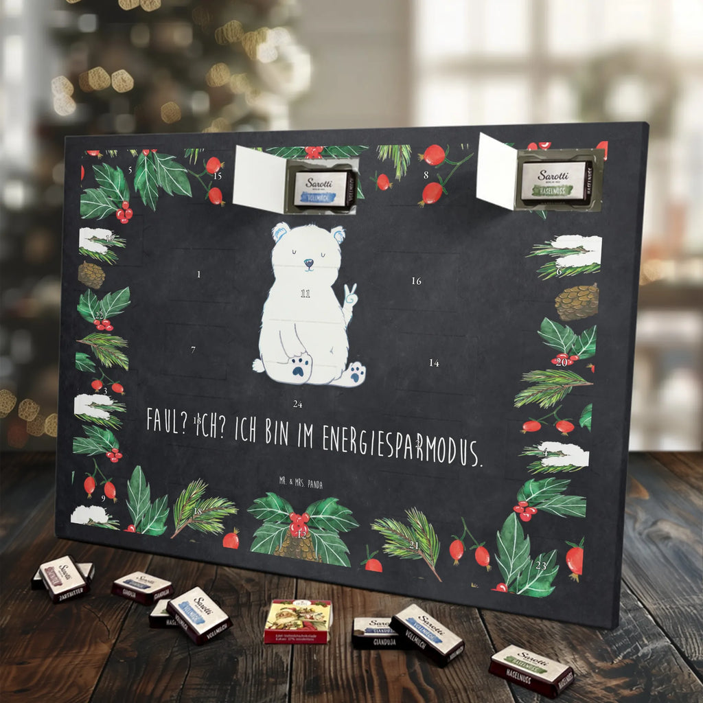 Chocolate advent calendar Icebear Lazy cuddly toy, teddy bear, North Pole, Polar bear, relaxing, office job, lazy, work, workplace