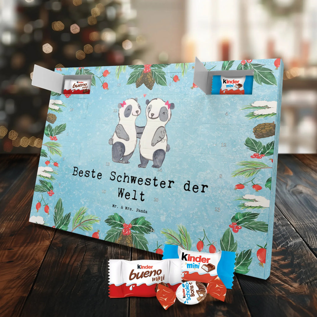 Chocolate advent calendar panda best sister in the world gift, birthday, gift idea, birthday present, giving, thank you, for, make you happy, gift tip, Gift, Best, Daughter, Siblings, Trifle, Sisters, Children
