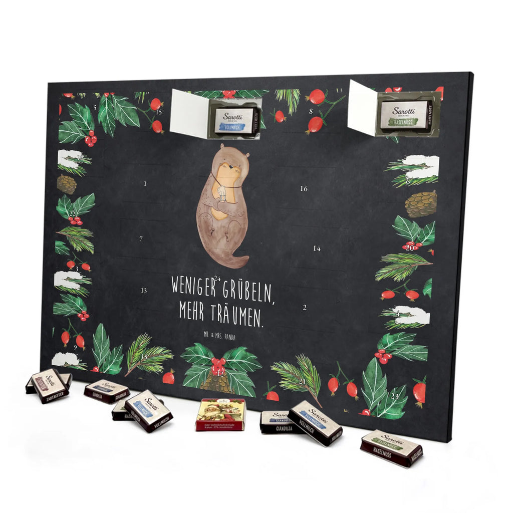 Chocolate advent calendar otter shell mammal, predator, gifts for people in love, gift ideas for animal lovers, animal, aquatic animal, marten, otter gifts, water mammal, water, water animal, sea otter, animal lover, European otter, baby otter, dreaming, daydreaming, brooding, otter love