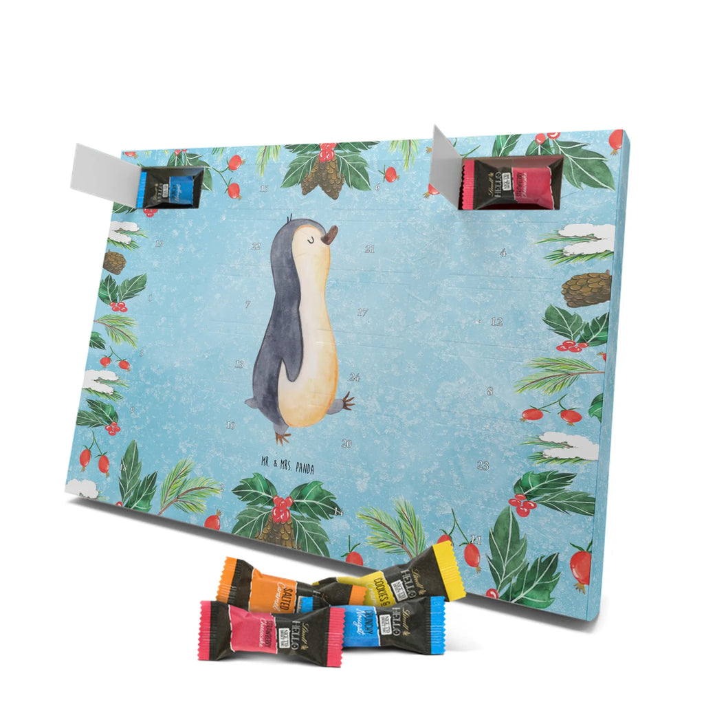 Chocolate advent calendar Penguin march North Pole, Penguins, penguins, late riser, early riser
