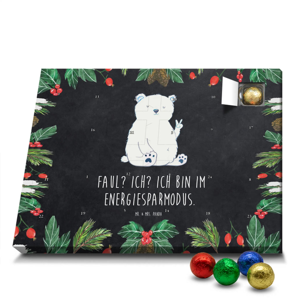 Chocolate advent calendar Icebear Lazy cuddly toy, teddy bear, North Pole, Polar bear, relaxing, office job, lazy, work, workplace