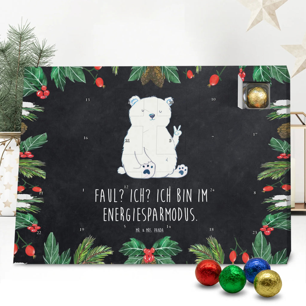 Chocolate advent calendar Icebear Lazy cuddly toy, teddy bear, North Pole, Polar bear, relaxing, office job, lazy, work, workplace