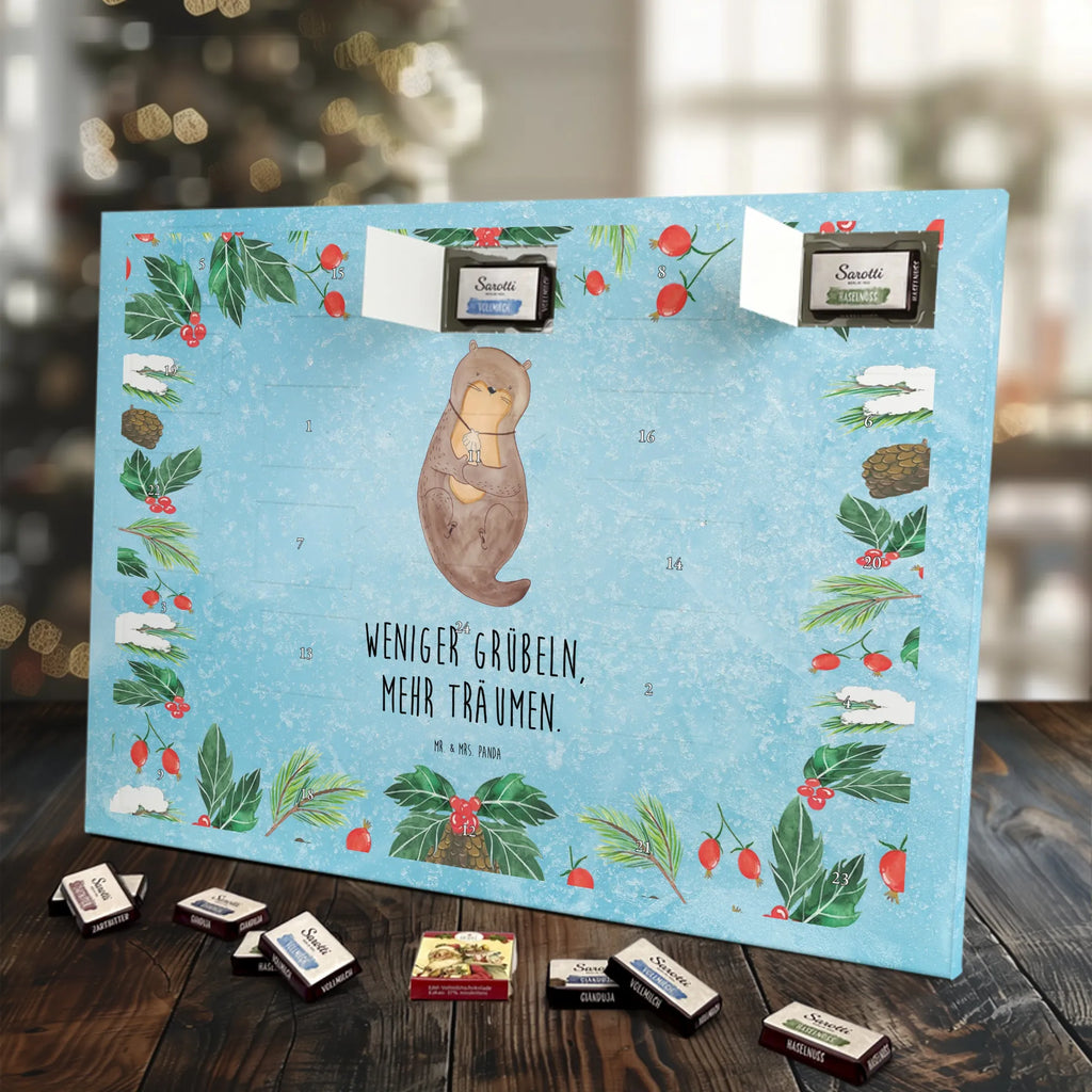 Chocolate advent calendar otter shell mammal, predator, gifts for people in love, gift ideas for animal lovers, animal, aquatic animal, marten, otter gifts, water mammal, water, water animal, sea otter, animal lover, European otter, baby otter, dreaming, daydreaming, brooding, otter love