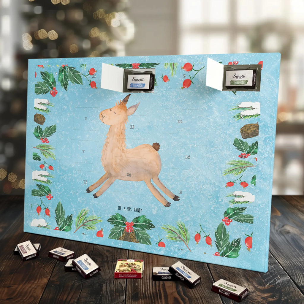 Chocolate advent calendar lama Jump Llama, alpaca, trendy animal, favourite day, graduation, luck, heartache, new start, good morning, llamas, exam, girlfriend