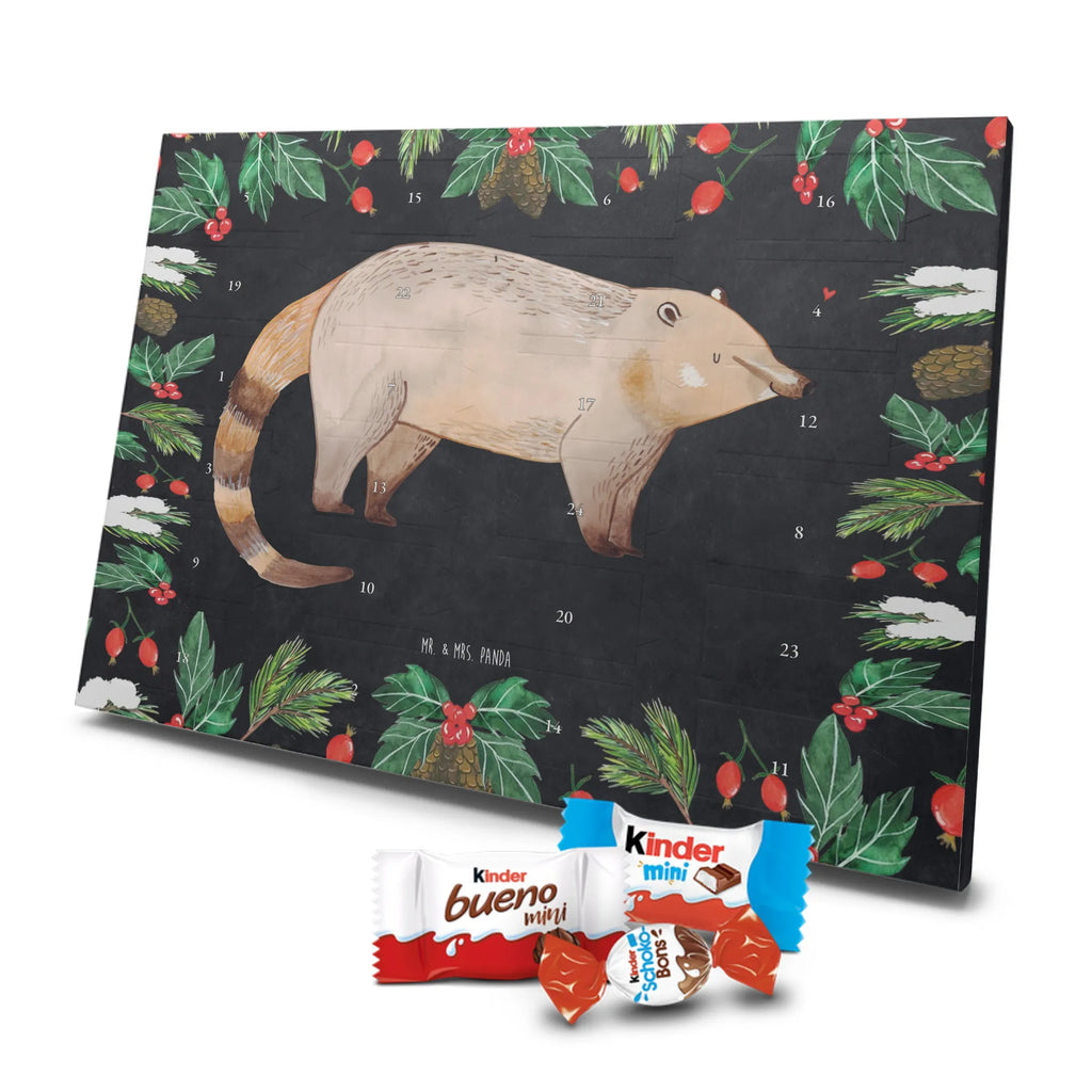 Chocolate advent calendar Coati gift ideas, gifts, small animals, good mood, cute, funny sayings, cute animal motives, hand drawn, special gifts, card, animal lover, Nose bear, trunk bear