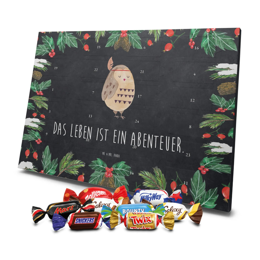 Chocolate advent calendar Owl feather headdress illustrated, nocturnal, romantic gift, gift ideas, birthday present, forest animal, bird, owl decor, Indian saying, Owl decoration, Life is an adventure, Feather decoration, Travel saying, Decoration, Beautiful saying