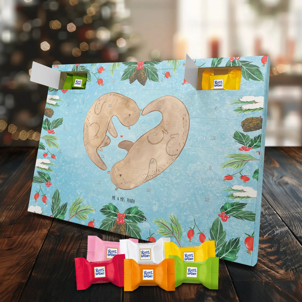 Chocolate advent calendar otter Heart mammal, predator, gifts for people in love, gift ideas for animal lovers, animal, aquatic animal, marten, otter gifts, water mammal, water, water animal, sea otter, animal lover, European otter, baby otter, heart, anniversary, love gift, life together, wedding day, proof of love, better half