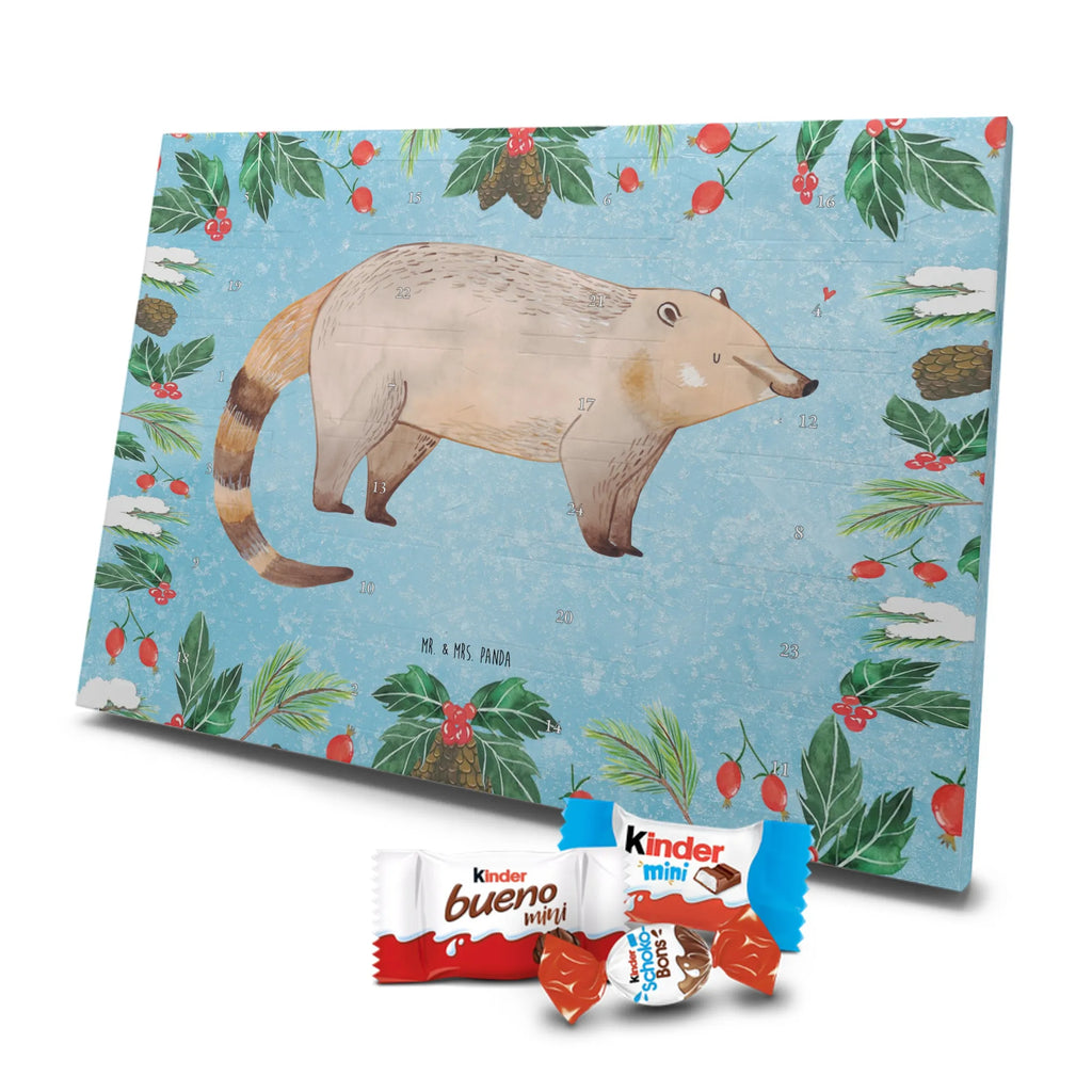 Chocolate advent calendar Coati gift ideas, gifts, small animals, good mood, cute, funny sayings, cute animal motives, hand drawn, special gifts, card, animal lover, Nose bear, trunk bear