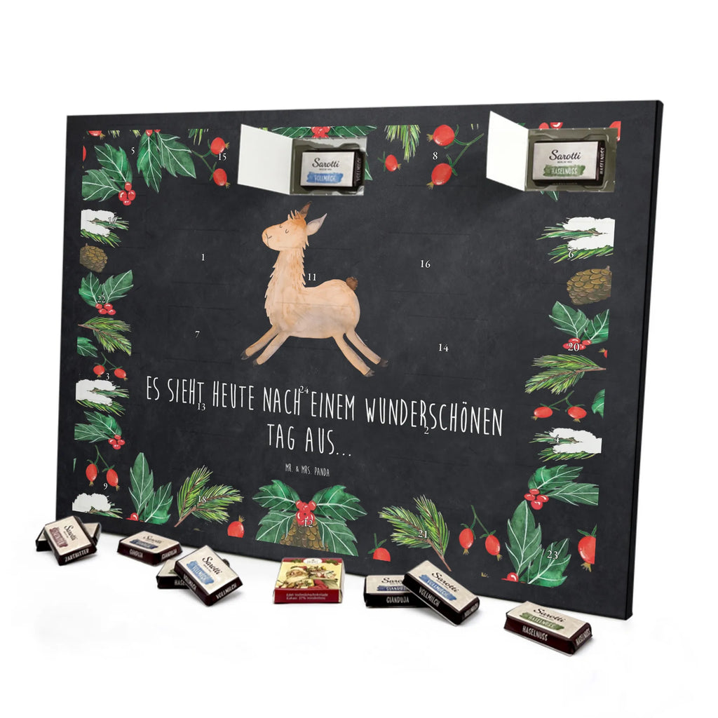 Chocolate advent calendar lama Jump Llama, alpaca, trendy animal, favourite day, graduation, luck, heartache, new start, good morning, llamas, exam, girlfriend