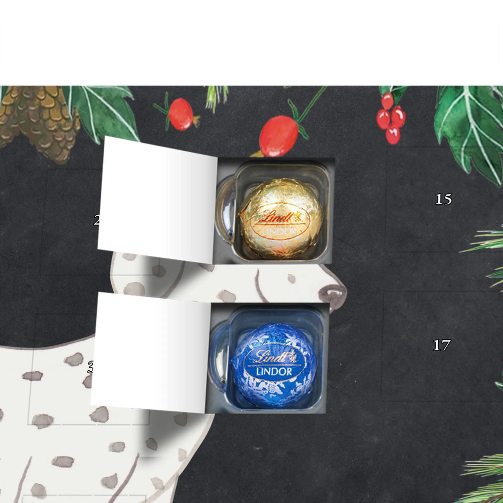 Chocolate advent calendar Dalmatian moment puppy, dog owner, purebred dog, dog breed, giving, animal lover, gift