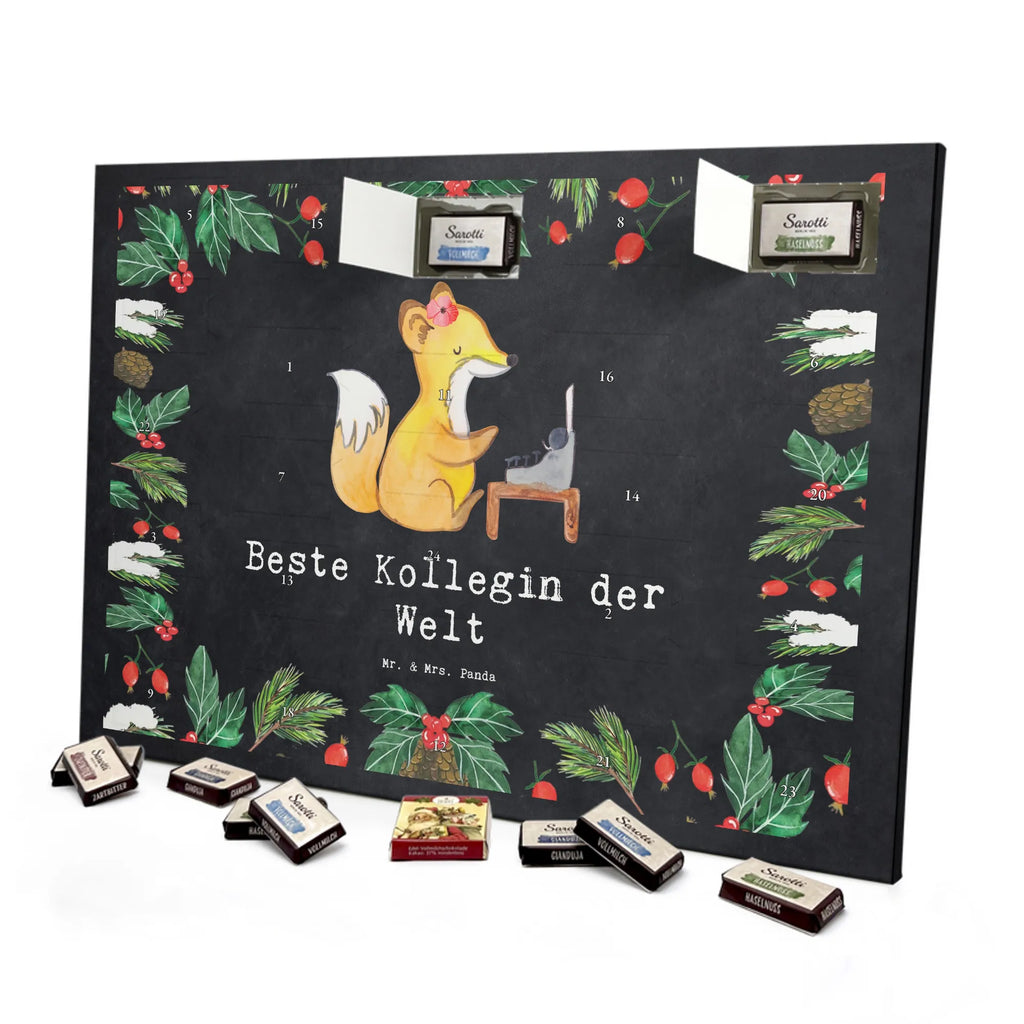 Chocolate advent calendar Fox Best colleague in the world gift, birthday, gift idea, birthday present, giving, thank you, for, make you happy, gift tip, colleague, work, retirement, farewell gift, girlfriend, fellow worker, co-worker, Work colleague