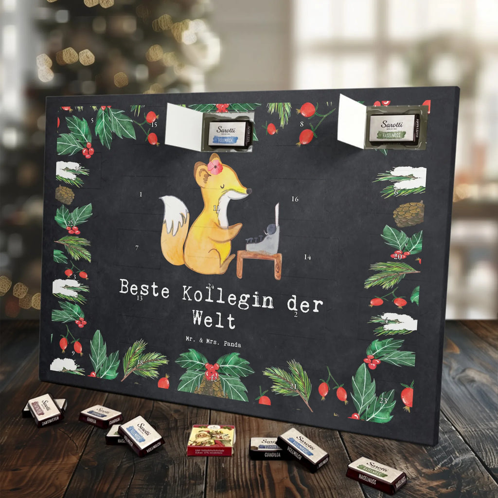 Chocolate advent calendar Fox Best colleague in the world gift, birthday, gift idea, birthday present, giving, thank you, for, make you happy, gift tip, colleague, work, retirement, farewell gift, girlfriend, fellow worker, co-worker, Work colleague