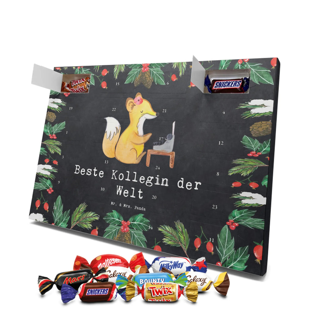 Chocolate advent calendar Fox Best colleague in the world gift, birthday, gift idea, birthday present, giving, thank you, for, make you happy, gift tip, colleague, work, retirement, farewell gift, girlfriend, fellow worker, co-worker, Work colleague