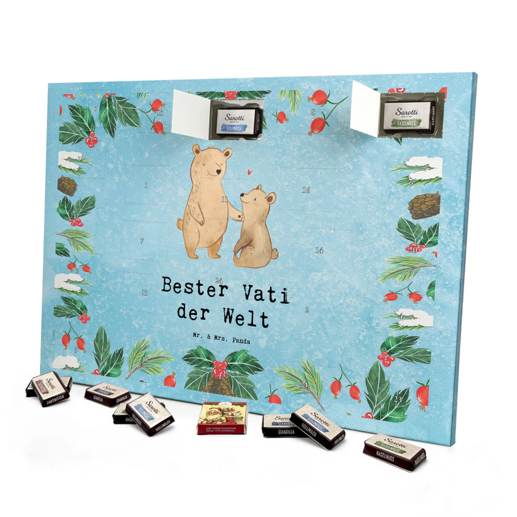 Chocolate advent calendar bear World&#39;s Best Dad gift, birthday, gift idea, birthday present, giving, thank you, for, make you happy, gift tip, best, gift father, parents, Father, man, little thing