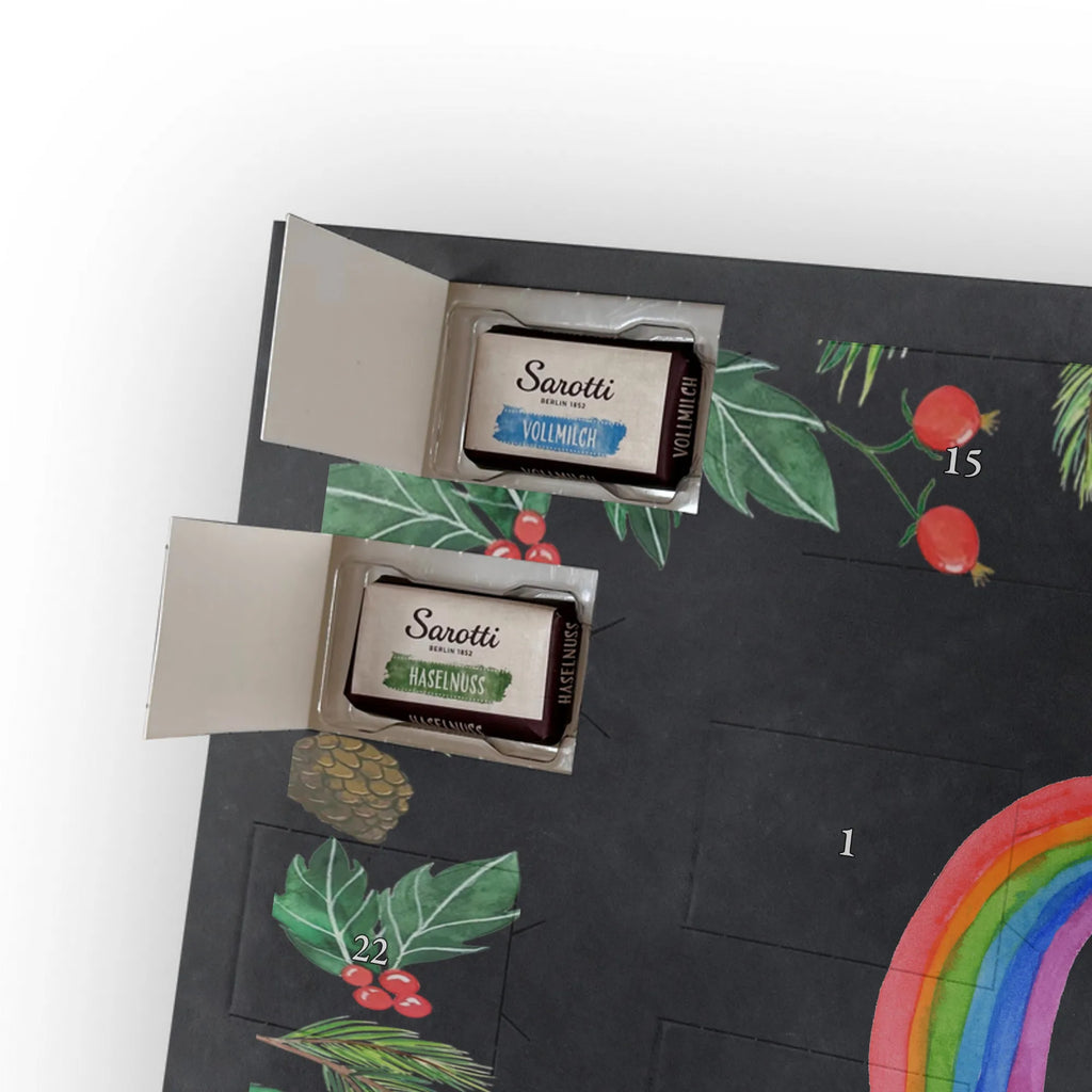 Chocolate advent calendar unicorn Pegasus growing up, pegasus, rainbow, reality, playing, unicorn love, saying fun