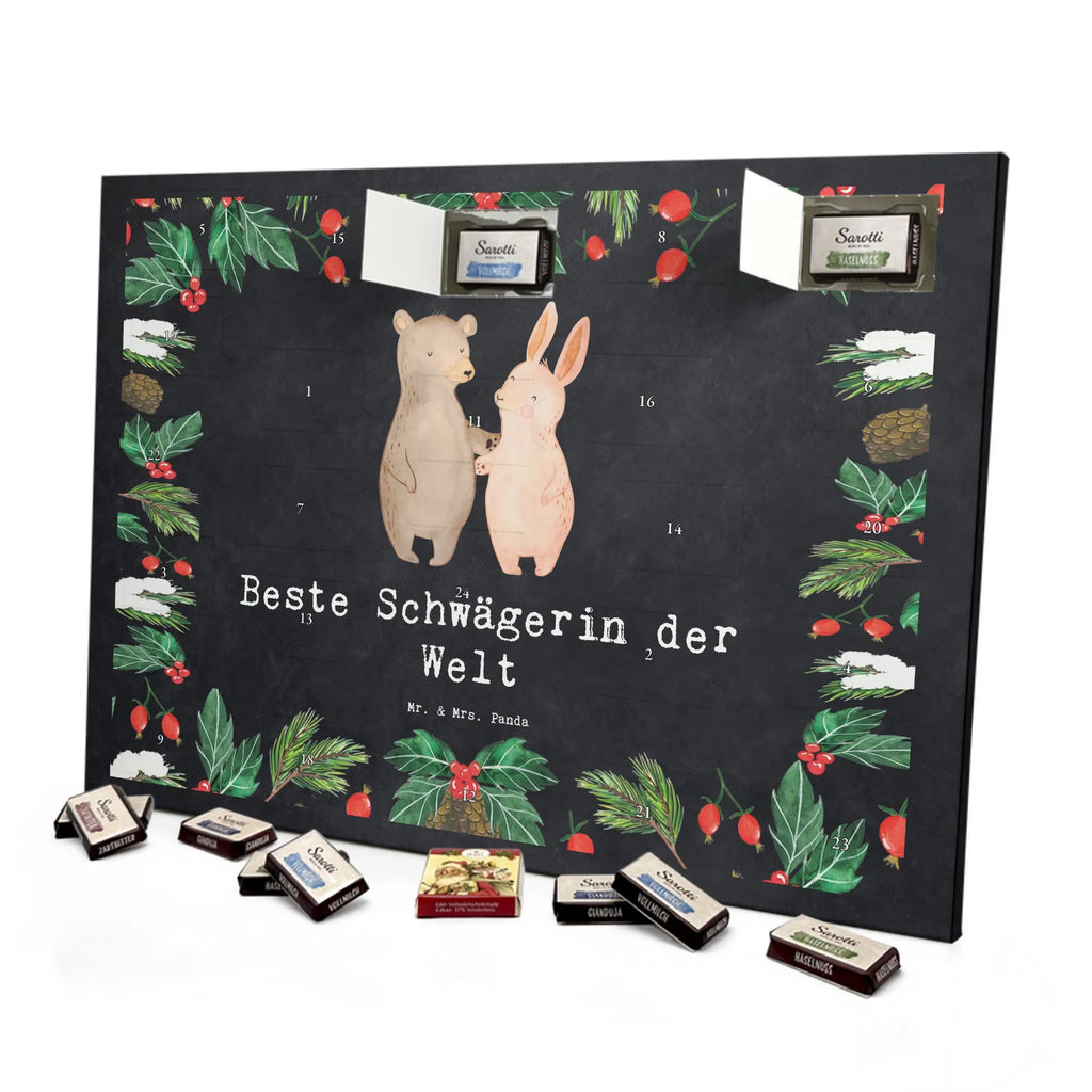Chocolate advent calendar Hare Best sister in law in the world gift, birthday, gift idea, birthday present, giving, thank you, for, make you happy, gift tip, relatives, wife, Sister-in-law, husband, married