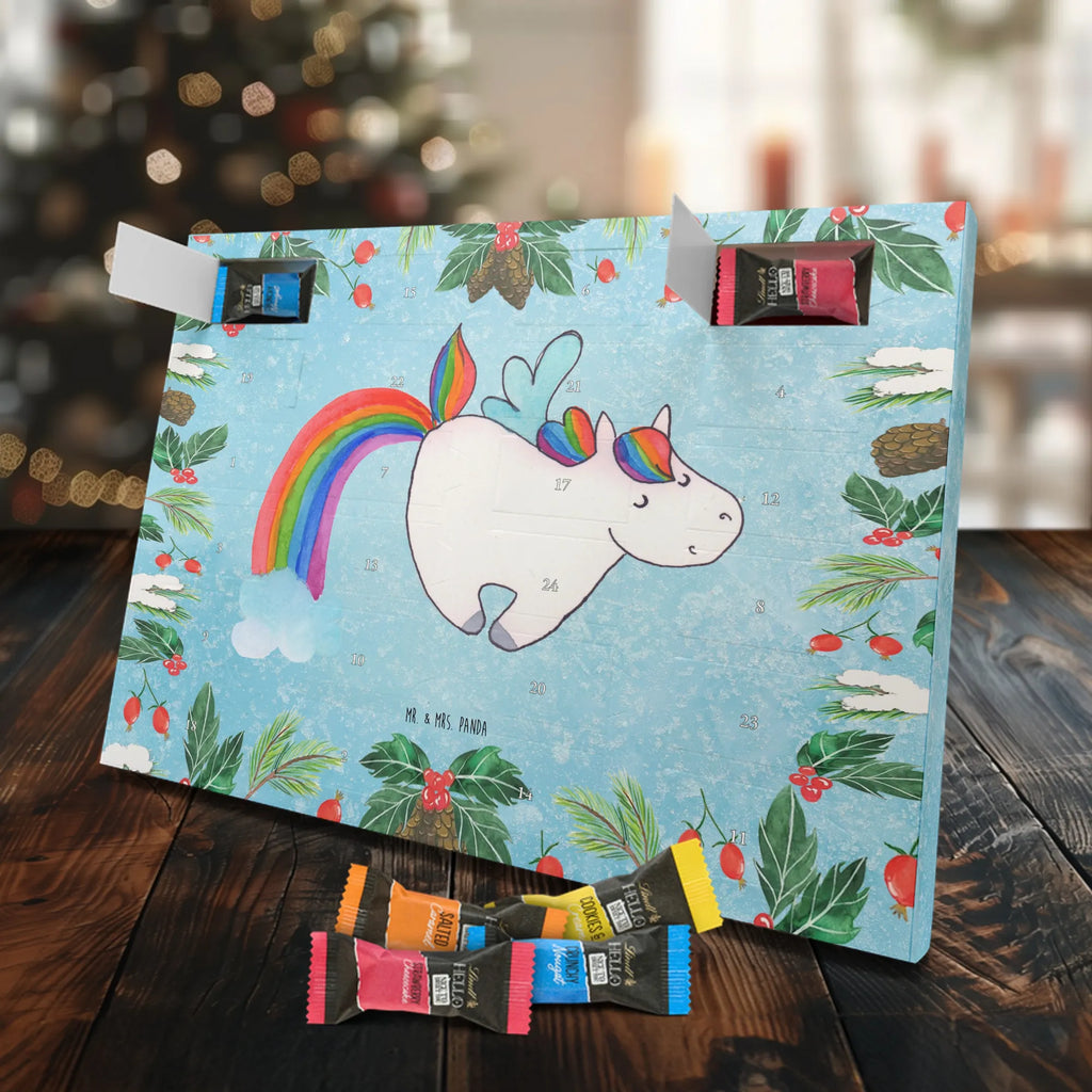 Chocolate advent calendar unicorn Pegasus growing up, pegasus, rainbow, reality, playing, unicorn love, saying fun
