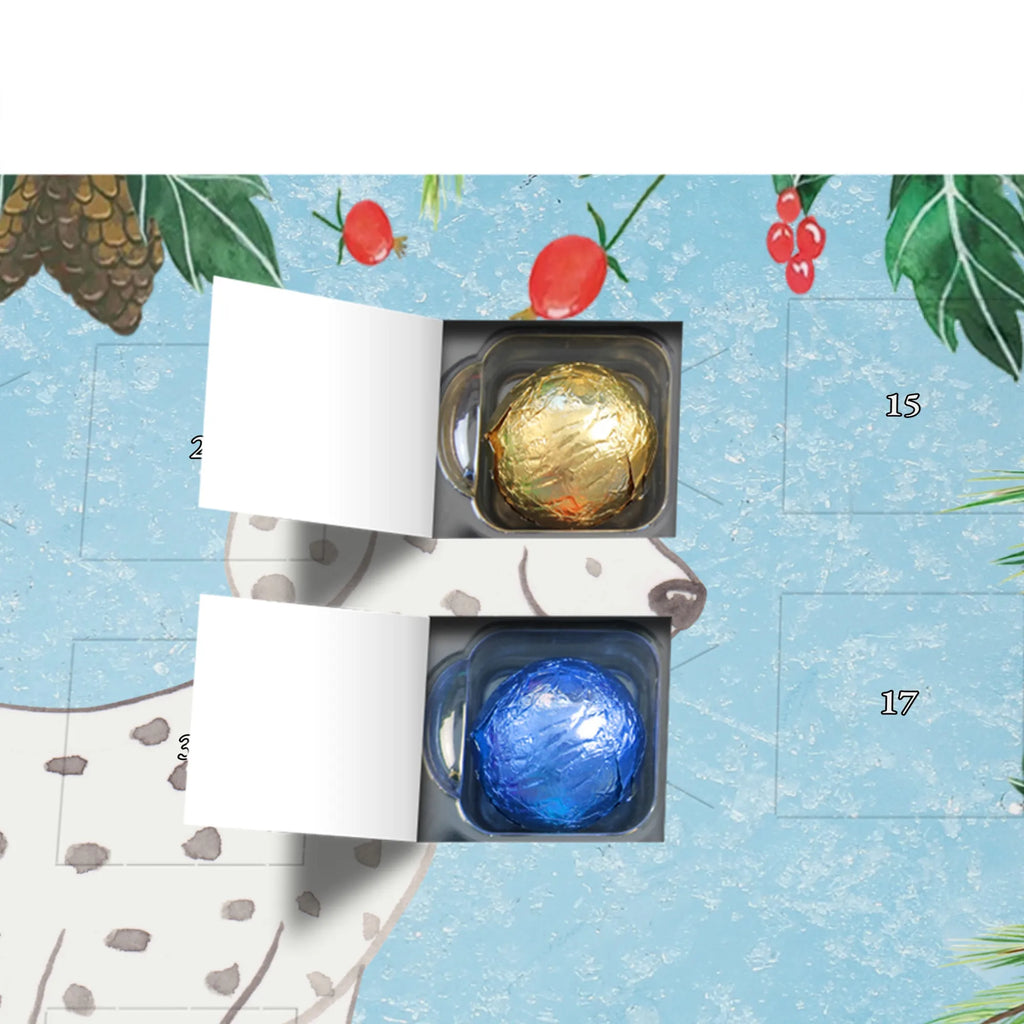 Chocolate advent calendar Dalmatian moment puppy, dog owner, purebred dog, dog breed, giving, animal lover, gift