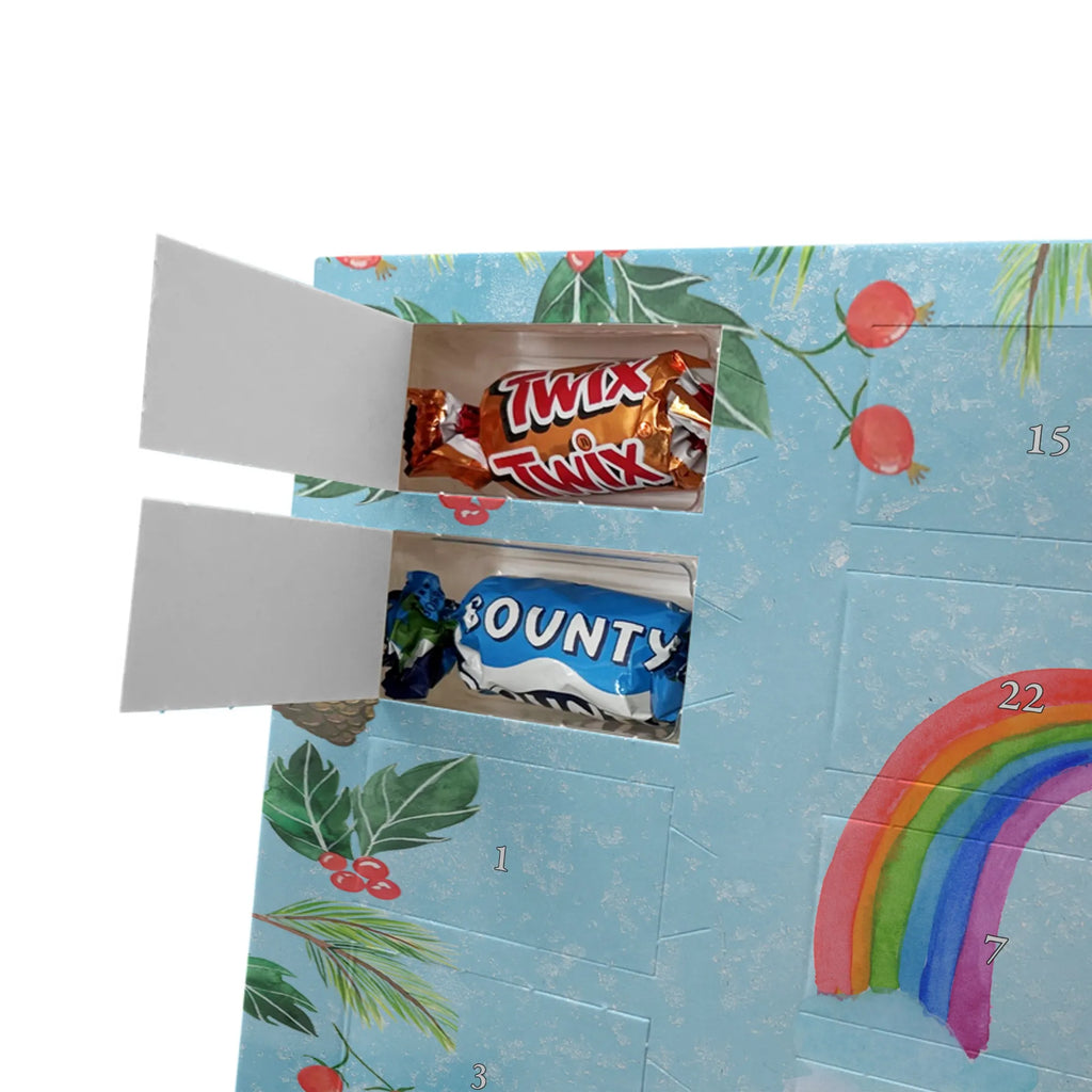 Chocolate advent calendar unicorn Pegasus growing up, pegasus, rainbow, reality, playing, unicorn love, saying fun