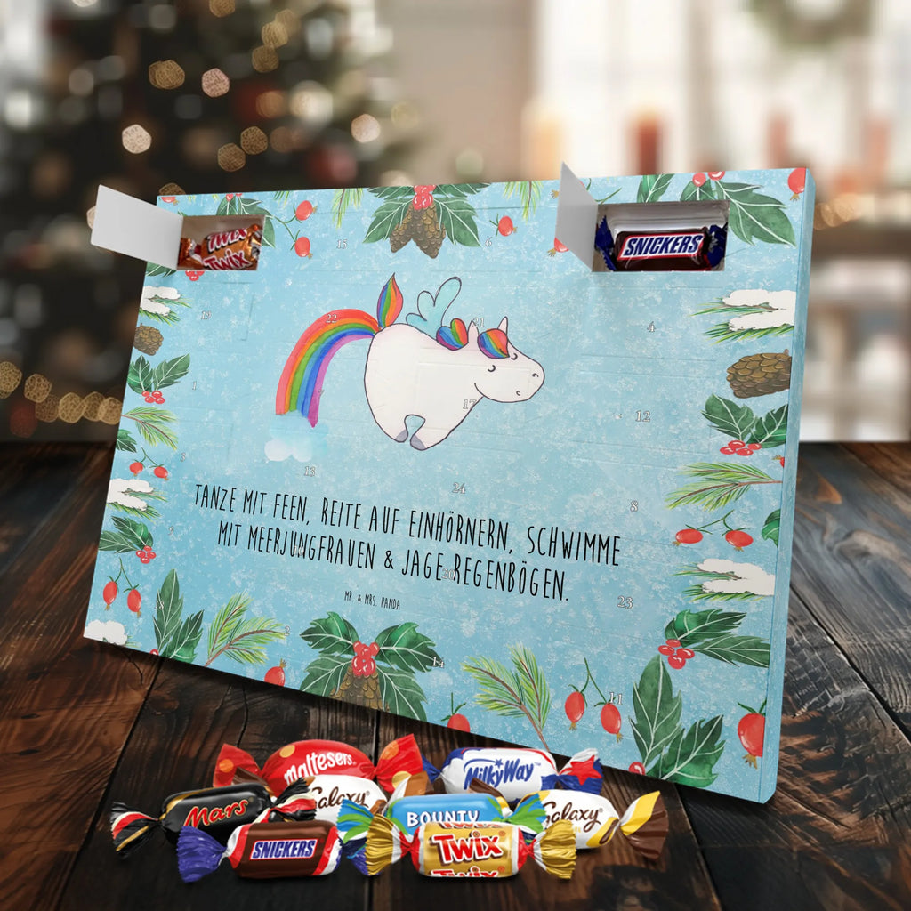 Chocolate advent calendar unicorn Pegasus growing up, pegasus, rainbow, reality, playing, unicorn love, saying fun