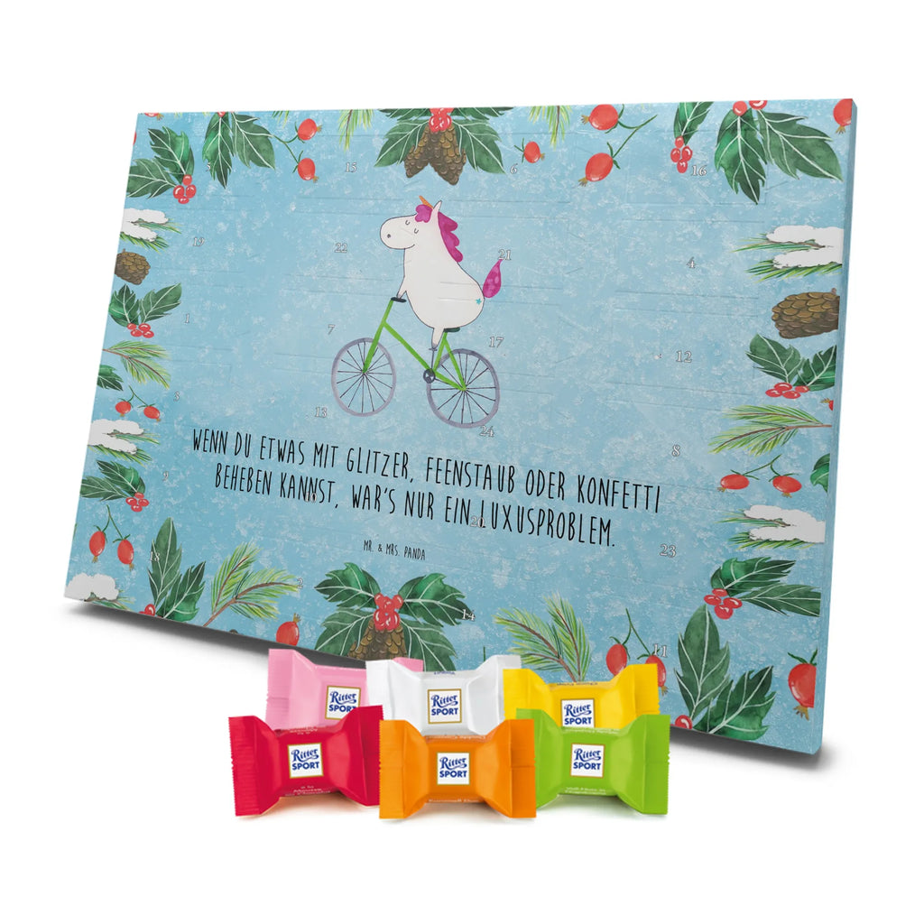 Chocolate advent calendar unicorn cyclist wheel, luxury problem, love affliction, confetti, fairy dust, cycling, cyclist gift, present, grief